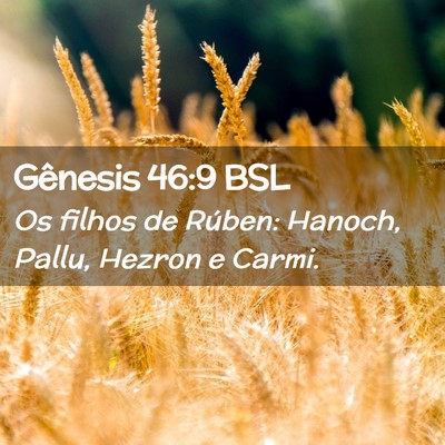 Picture 02 - Gênesis 46:9 BSL - Os filhos de Rúben: Hanoch, Pallu, Hezron e - Bible Verse Picture
