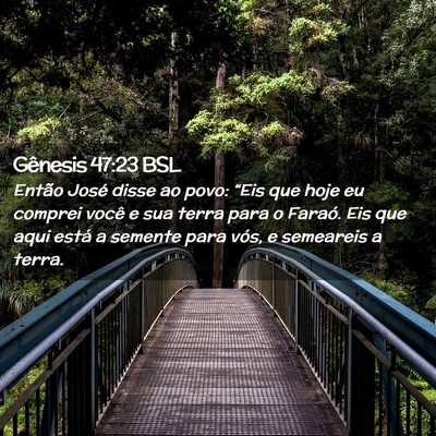 Picture 02 - Gênesis 47:23 BSL - Então José disse ao povo: “Eis que hoje eu - Bible Verse Picture