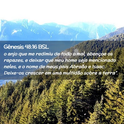 Picture 02 - Gênesis 48:16 BSL - o anjo que me redimiu de todo o mal, abençoe os - Bible Verse Picture