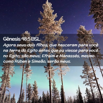 Picture 02 - Gênesis 48:5 BSL - Agora seus dois filhos, que nasceram para você - Bible Verse Picture