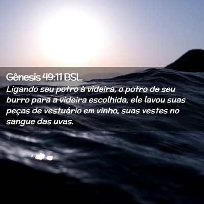 Picture 02 - Gênesis 49:11 BSL - Ligando seu potro à videira, o potro de seu - Bible Verse Picture
