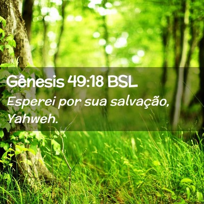 Picture 02 - Gênesis 49:18 BSL - Esperei por sua salvação, - Bible Verse Picture