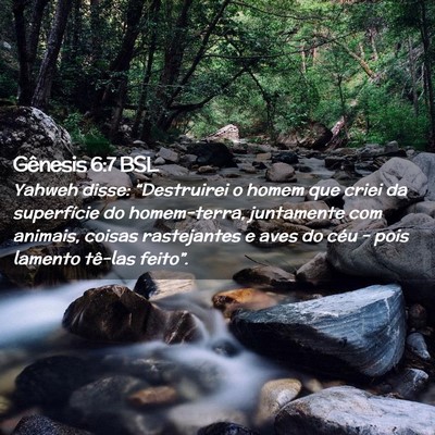 Picture 02 - Gênesis 6:7 BSL - Yahweh disse: “Destruirei o homem que criei da - Bible Verse Picture