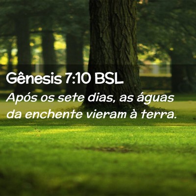 Picture 02 - Gênesis 7:10 BSL - Após os sete dias, as águas da enchente vieram - Bible Verse Picture