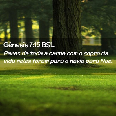 Picture 02 - Gênesis 7:15 BSL - Pares de toda a carne com o sopro da vida neles - Bible Verse Picture