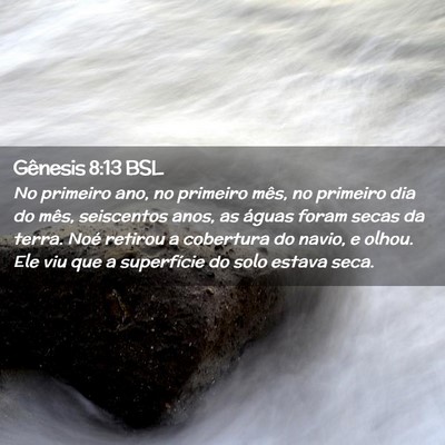 Picture 02 - Gênesis 8:13 BSL - No primeiro ano, no primeiro mês, no primeiro - Bible Verse Picture