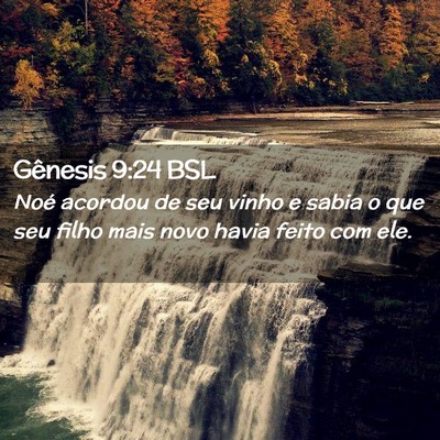 Picture 02 - Gênesis 9:24 BSL - Noé acordou de seu vinho e sabia o que seu filho - Bible Verse Picture