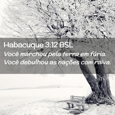 Picture 02 - Habacuque 3:12 BSL - Você marchou pela terra em fúria. Você - Bible Verse Picture