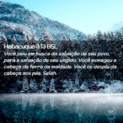 Picture 02 - Habacuque 3:13 BSL - Você saiu em busca da salvação de seu povo, - Bible Verse Picture