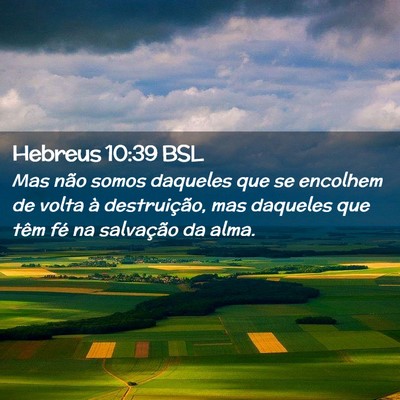 Picture 02 - Hebreus 10:39 BSL - Mas não somos daqueles que se encolhem de volta - Bible Verse Picture