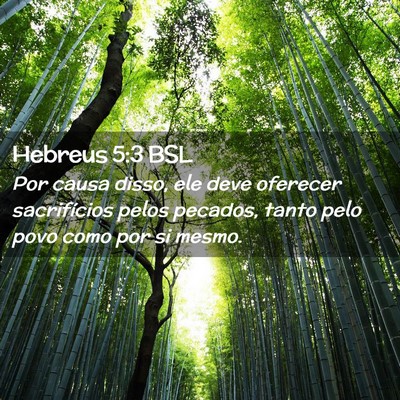 Picture 02 - Hebreus 5:3 BSL - Por causa disso, ele deve oferecer sacrifícios - Bible Verse Picture