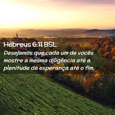 Picture 02 - Hebreus 6:11 BSL - Desejamos que cada um de vocês mostre a mesma - Bible Verse Picture