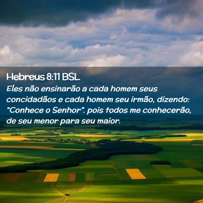 Picture 02 - Hebreus 8:11 BSL - Eles não ensinarão a cada homem seus - Bible Verse Picture