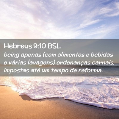 Picture 02 - Hebreus 9:10 BSL - being apenas (com alimentos e bebidas e várias - Bible Verse Picture