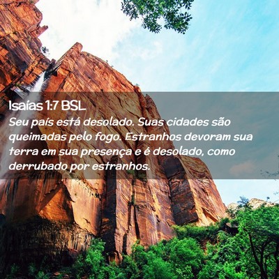 Picture 02 - Isaías 1:7 BSL - Seu país está desolado. Suas cidades são - Bible Verse Picture
