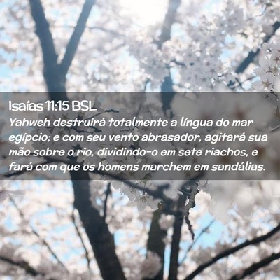 Picture 02 - Isaías 11:15 BSL - Yahweh destruirá totalmente a língua do mar - Bible Verse Picture