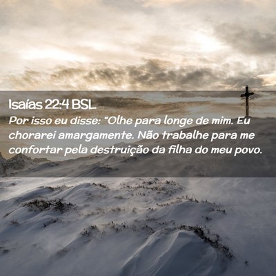Picture 02 - Isaías 22:4 BSL - Por isso eu disse: “Olhe para longe de mim. Eu - Bible Verse Picture