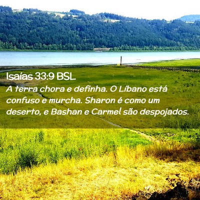 Picture 02 - Isaías 33:9 BSL - A terra chora e definha. O Líbano está confuso - Bible Verse Picture
