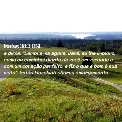 Picture 02 - Isaías 38:3 BSL - e disse: “Lembre-se agora, Javé, eu lhe - Bible Verse Picture