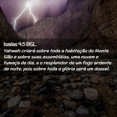 Picture 02 - Isaías 4:5 BSL - Yahweh criará sobre toda a habitação do Monte - Bible Verse Picture