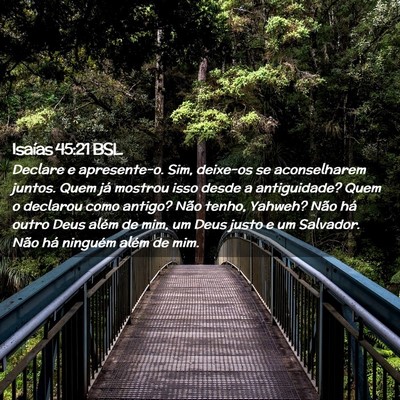 Picture 02 - Isaías 45:21 BSL - Declare e apresente-o. Sim, deixe-os se - Bible Verse Picture