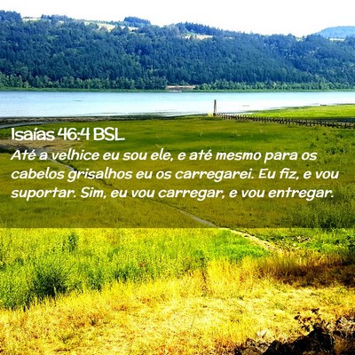 Picture 02 - Isaías 46:4 BSL - Até a velhice eu sou ele, e até mesmo para os - Bible Verse Picture