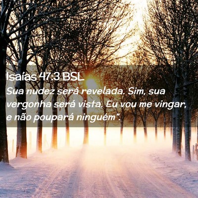 Picture 02 - Isaías 47:3 BSL - Sua nudez será revelada. Sim, sua vergonha será - Bible Verse Picture