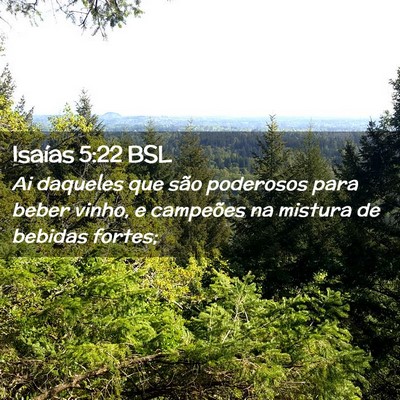 Picture 02 - Isaías 5:22 BSL - Ai daqueles que são poderosos para beber vinho, - Bible Verse Picture