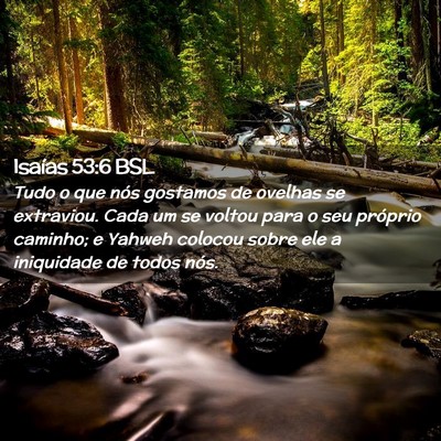 Picture 02 - Isaías 53:6 BSL - Tudo o que nós gostamos de ovelhas se extraviou. - Bible Verse Picture