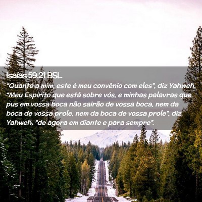 Picture 02 - Isaías 59:21 BSL - “Quanto a mim, este é meu convênio com - Bible Verse Picture
