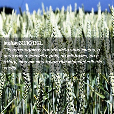Picture 02 - Isaías 60:10 BSL - “Os estrangeiros construirão seus muros, e - Bible Verse Picture