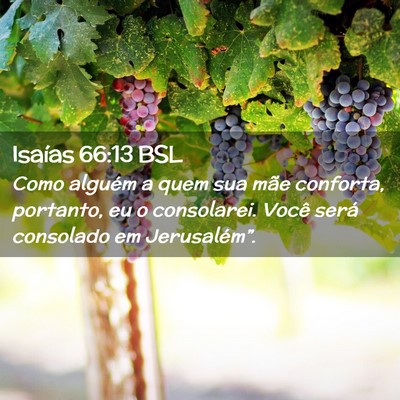 Picture 02 - Isaías 66:13 BSL - Como alguém a quem sua mãe conforta, portanto, - Bible Verse Picture
