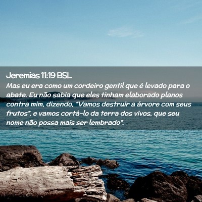 Picture 02 - Jeremias 11:19 BSL - Mas eu era como um cordeiro gentil que é levado - Bible Verse Picture