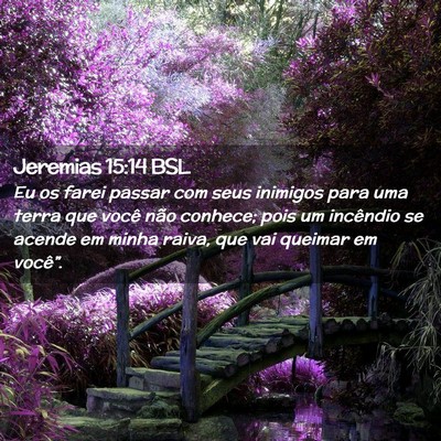 Picture 02 - Jeremias 15:14 BSL - Eu os farei passar com seus inimigos para uma - Bible Verse Picture