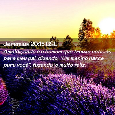 Picture 02 - Jeremias 20:15 BSL - Amaldiçoado é o homem que trouxe notícias para - Bible Verse Picture