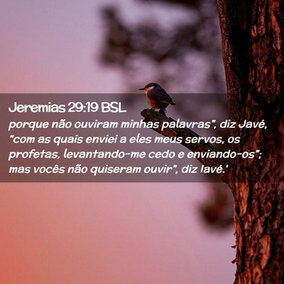 Picture 02 - Jeremias 29:19 BSL - porque não ouviram minhas palavras”, diz - Bible Verse Picture