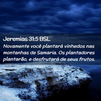 Picture 02 - Jeremias 31:5 BSL - Novamente você plantará vinhedos nas montanhas - Bible Verse Picture