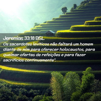 Picture 02 - Jeremias 33:18 BSL - Os sacerdotes levíticos não faltará um homem - Bible Verse Picture