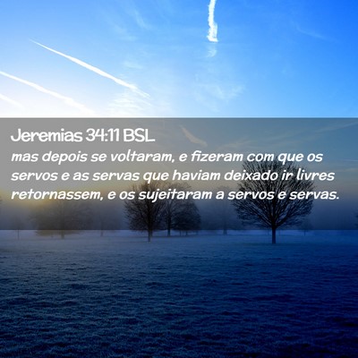 Picture 02 - Jeremias 34:11 BSL - mas depois se voltaram, e fizeram com que os - Bible Verse Picture