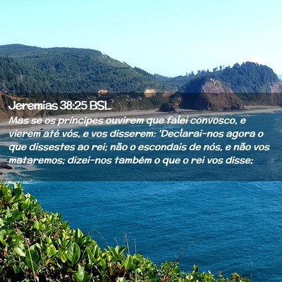 Picture 02 - Jeremias 38:25 BSL - Mas se os príncipes ouvirem que falei convosco, - Bible Verse Picture