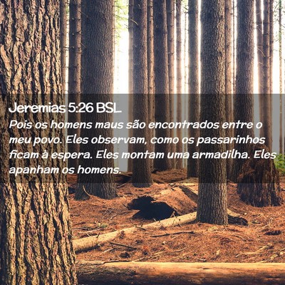 Picture 02 - Jeremias 5:26 BSL - Pois os homens maus são encontrados entre o meu - Bible Verse Picture