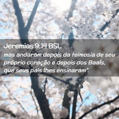 Picture 02 - Jeremias 9:14 BSL - mas andaram depois da teimosia de seu próprio - Bible Verse Picture