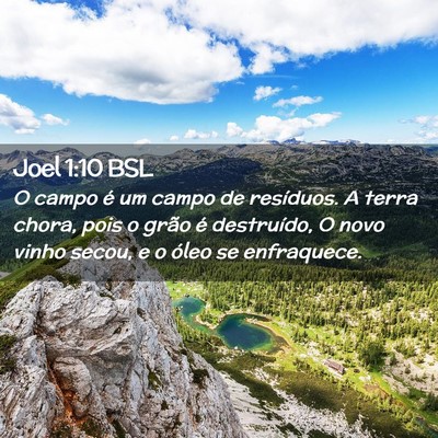 Picture 02 - Joel 1:10 BSL - O campo é um campo de resíduos. A terra chora, - Bible Verse Picture