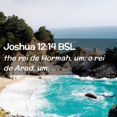 Picture 02 - Joshua 12:14 BSL - the rei de Hormah, um; o rei de Arad, - Bible Verse Picture