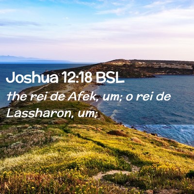 Picture 02 - Joshua 12:18 BSL - the rei de Afek, um; o rei de Lassharon, - Bible Verse Picture