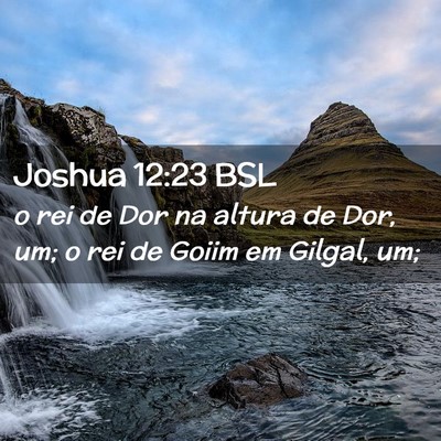 Picture 02 - Joshua 12:23 BSL - o rei de Dor na altura de Dor, um; o rei de Goiim - Bible Verse Picture