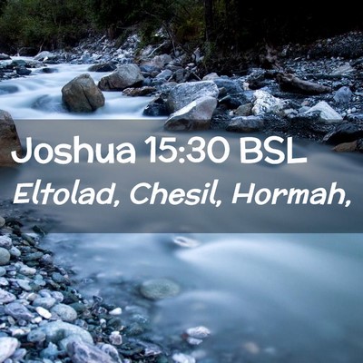 Picture 02 - Joshua 15:30 BSL - Eltolad, Chesil, - Bible Verse Picture