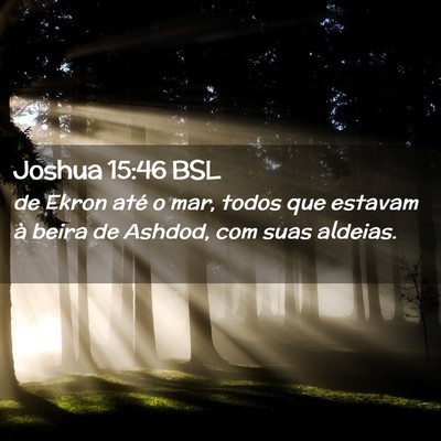 Picture 02 - Joshua 15:46 BSL - de Ekron até o mar, todos que estavam à beira - Bible Verse Picture