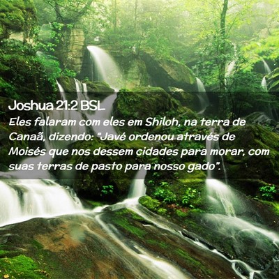 Picture 02 - Joshua 21:2 BSL - Eles falaram com eles em Shiloh, na terra de - Bible Verse Picture