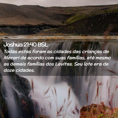 Picture 02 - Joshua 21:40 BSL - Todas estas foram as cidades das crianças de - Bible Verse Picture